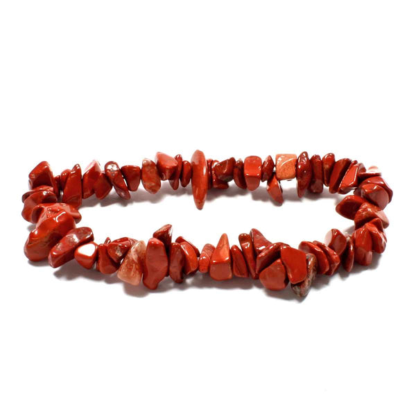 Red Jasper Stone Chip Bracelet