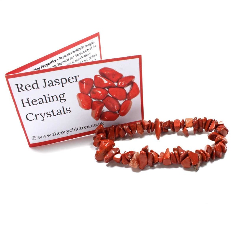Red Jasper Stone Chip Bracelet