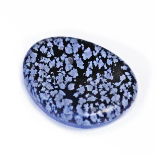 Snowflake Obsidian Worry Stone