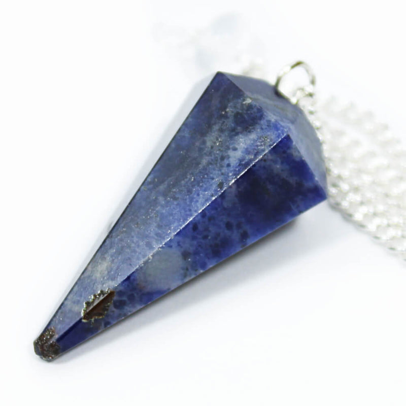 Sodalite Faceted Cone Pendulum